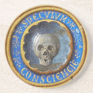 Late Mediaeval Manuscript Skull  Coaster