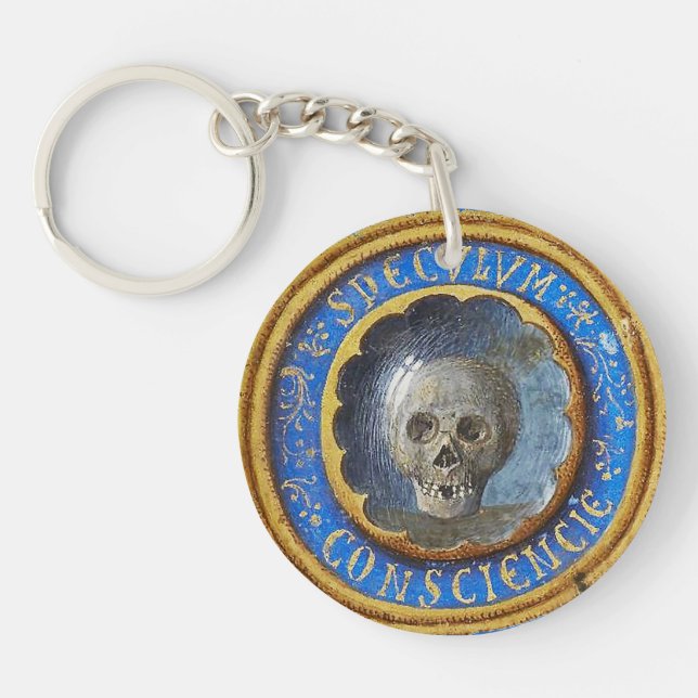 Late Mediaeval Manuscript Skull  Key Ring (Front)