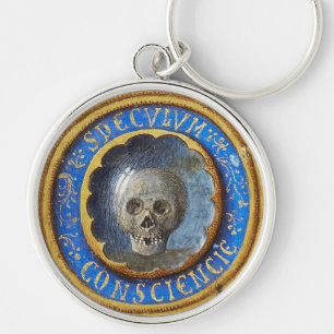 Late Medieval Manuscript Skull  Key Ring