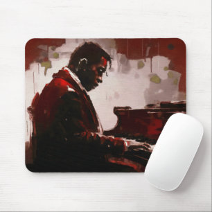 Late night bar pianist mouse mat