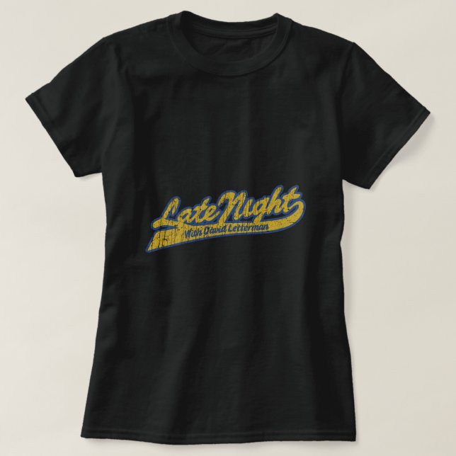 Late Night David Letterman T-Shirt (Design Front)