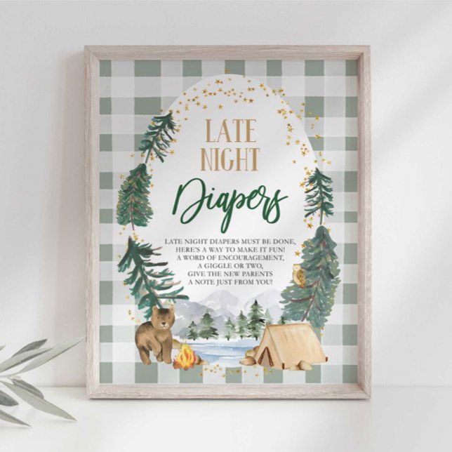 Late Night Diapers Baby Shower Sign (Creator Uploaded)