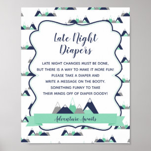 Late Night Diapers Game Sign