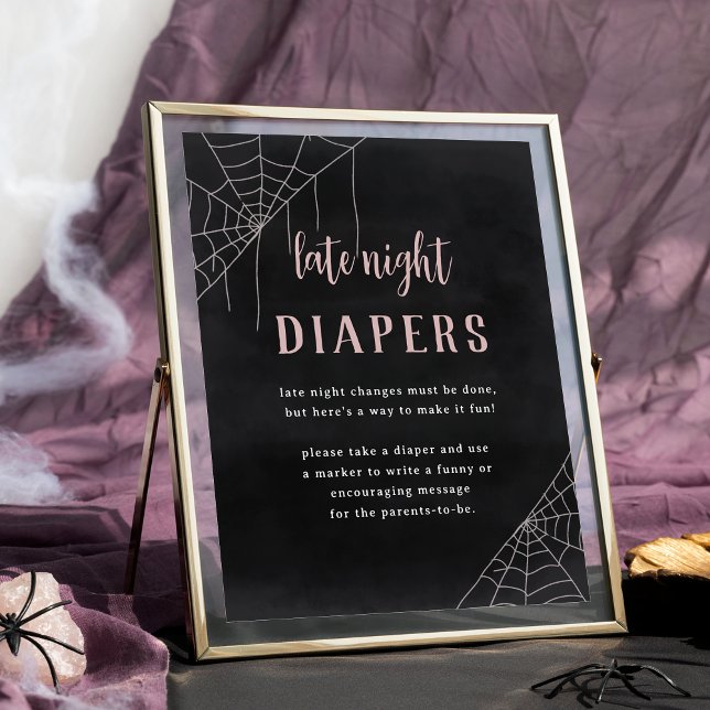 Late Night Diapers Halloween Baby Shower Sign (Creator Uploaded)