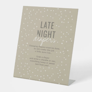 Late Night Diapers Neutral Adventure Awaits Pedestal Sign