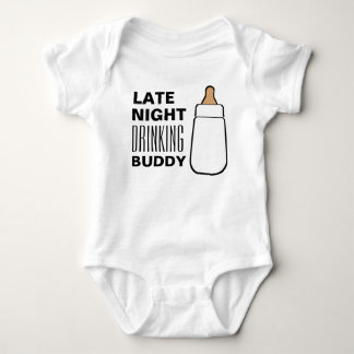Late Night Drinking Bud bottle baby shirt bodysuit
