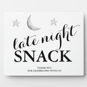 Late night Snack wedding sign Tabletop Plaque