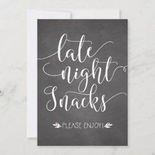 Late Night Snacks Favour Sign
