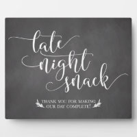 Late Night Snacks Favour Sign
