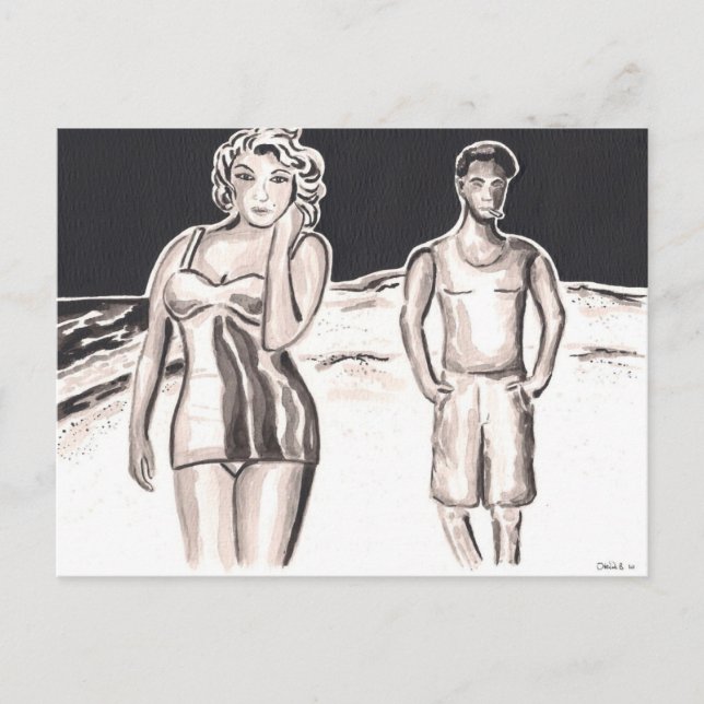 Late Night Walk  postcard (Front)