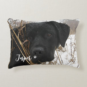 Late Season Hunt - Black Lab - Labrador Decorative Cushion