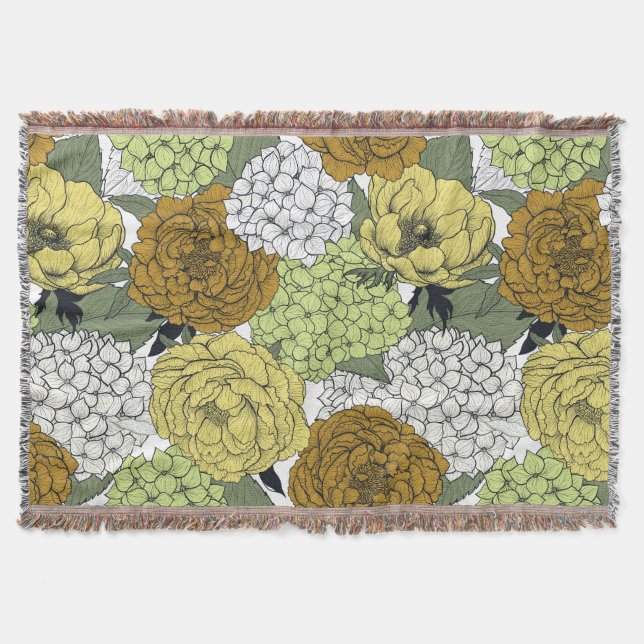 Late spring garden 2 throw blanket (Front)