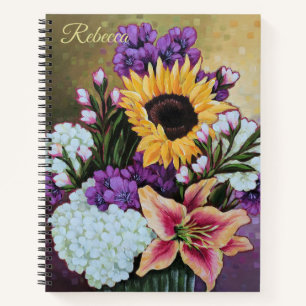 "Late Summer Bouquet" Custom Floral Journal