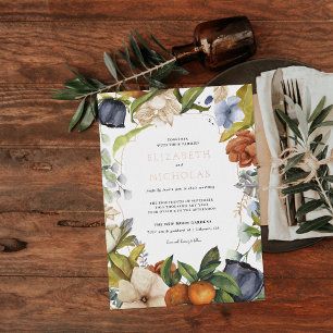Late Summer Citrus Floral   Botanical Wedding