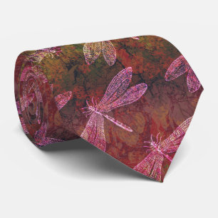 Late Summer Dragonfly Pattern Tie