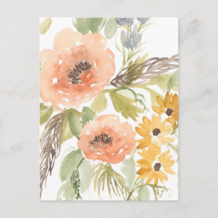 Late Summer Flowers I Postcard