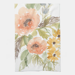 Late Summer Flowers I Tea Towel