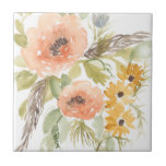 Late Summer Flowers I Tile<br><div class="desc">Late Summer Flowers I by Jennifer Goldberger</div>