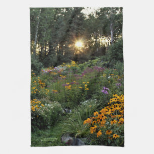 Late Summer Sun in the Gardens Tea Towel