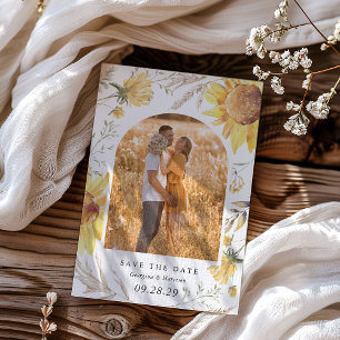 Late Summer Sunflower Wedding Save The Date