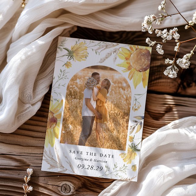 Late Summer Sunflower Wedding Save The Date (Creator Uploaded)