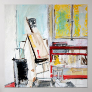 L'Atelier de l'Apprenti Peintre 1982 Poster