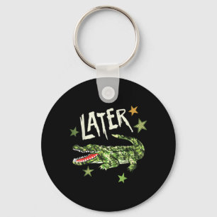 Later After While Camo Alligator Crocodile Summer Key Ring