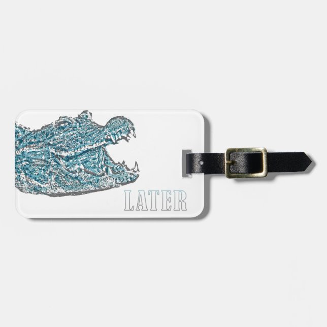 Later Alligator Luggage Tag (Front Horizontal)