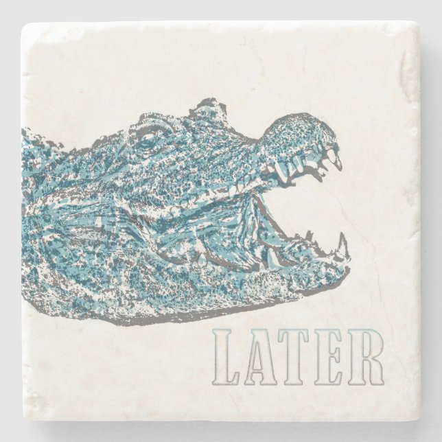 Later Alligator  Stone Coaster (Front)
