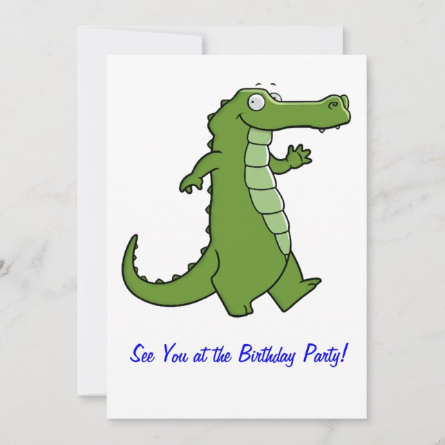 Later Gator Birthday Party Invitation (Front)