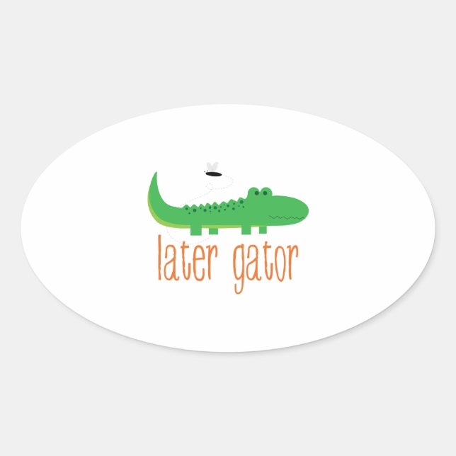 Later Gator Oval Sticker (Front)