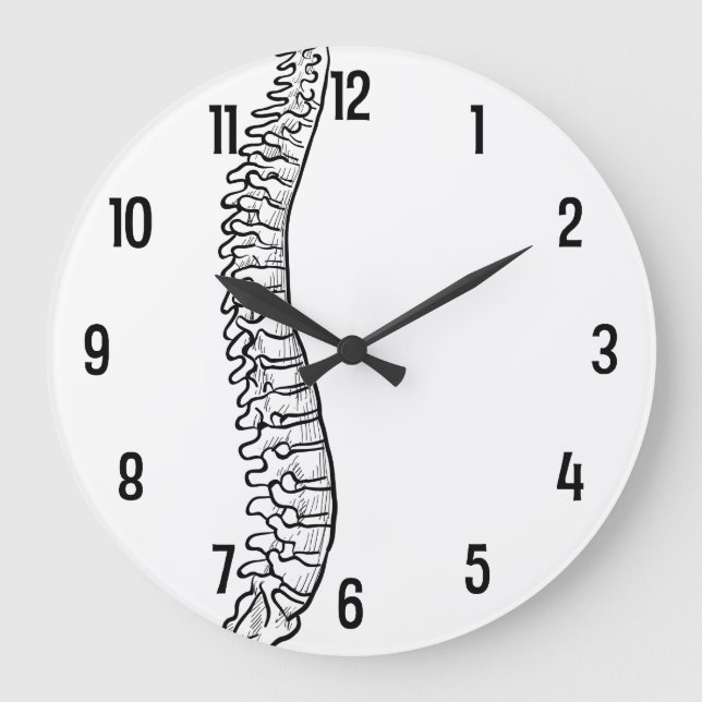 Lateral Spine Chiropractor Acrylic Wall Clock (Front)