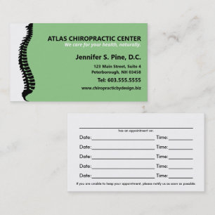 Lateral Spine Chiropractor Multiple Appointment Card