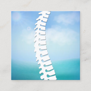 Lateral Spine Logo Chiropractor Square Business Card