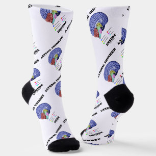 Lateral Thinker Inside Brain Geek Humour Socks