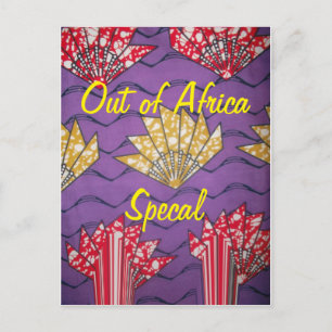 Latest Africa Wavy Traditional Fashion Pattern Art Postcard