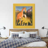 Latest African Elephant Canvas Print (Insitu(Bedroom))