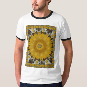 Latest African Traditional Sun Flower Art Print T-Shirt