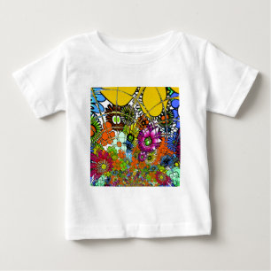 Latest Colourful Amazing Floral Pattern Design Art Baby T-Shirt