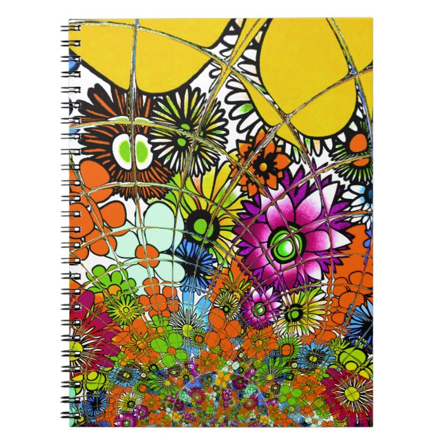 Latest Colourful Amazing Floral Pattern Design Art Notebook (Front)