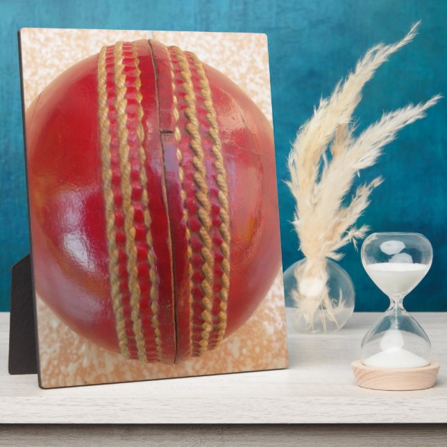 Latest Cricket Red Ball Plaque (Side)