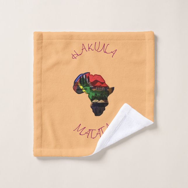Latest Custom African Continent Customise Product Bath Towel Set (Wash Cloth)