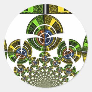 Latest edgy African Maasai Tribal culture pattern Classic Round Sticker