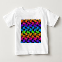 Latest Edgy Colourful Chequered Rainbow Pattern
