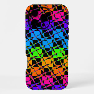 Latest Edgy Colourful Chequered Rainbow Pattern iPhone 16 Pro Max Case