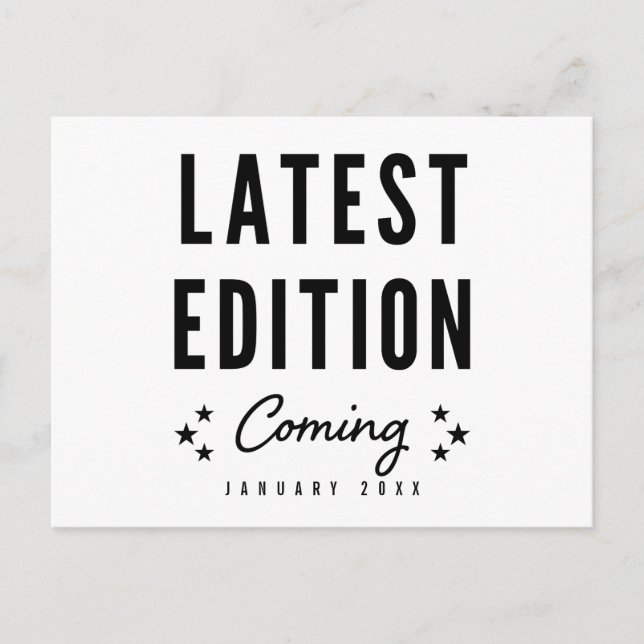 Latest Edition Coming Pregnancy Announcement (Front)