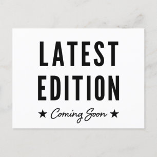 Latest Edition Coming Soon Pregnancy Announcement Postcard