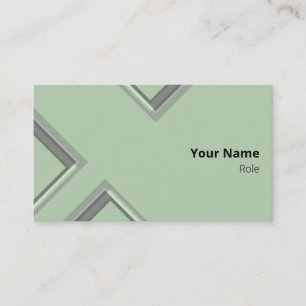Latest Green Geometric Triangle Shapes Business Card