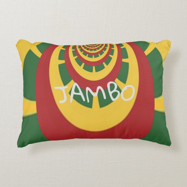 Latest Jamaica Rasta Colours  Decorative Cushion (Front)