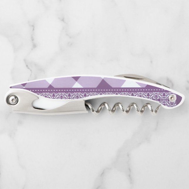 Latest natural purple pigments pattern design corkscrew (Front)